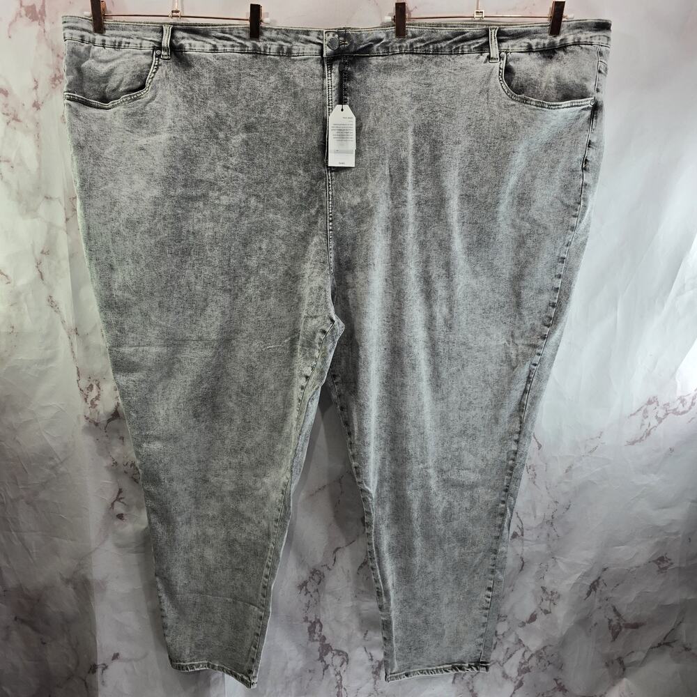 Universal Standard Jeans Womens 40 Gray Acid Wash Crop Short Seine Skinny